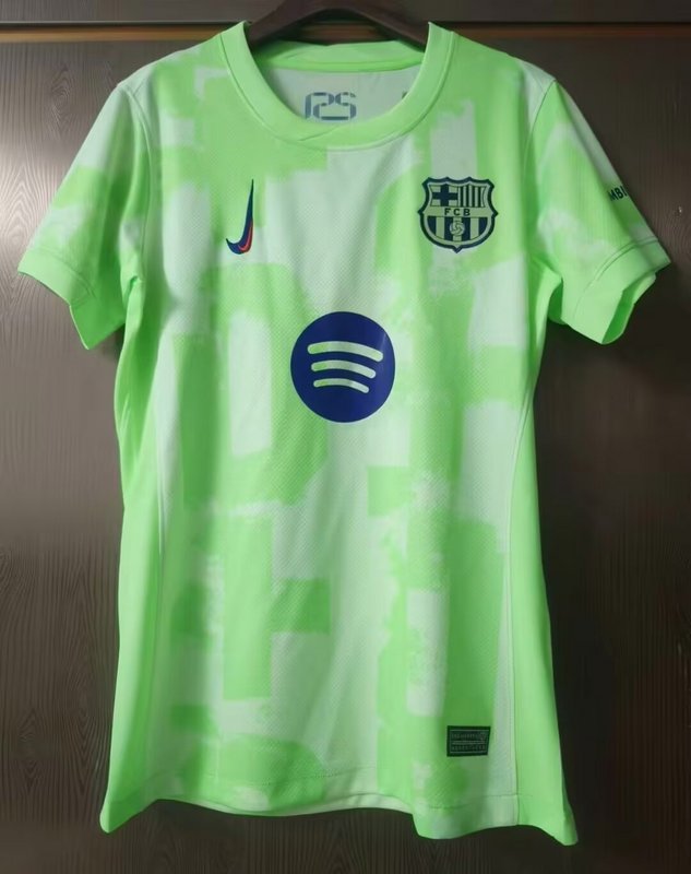 AAA Quality Barcelona Woman 24/25 Third Green New Sponsor Jersey